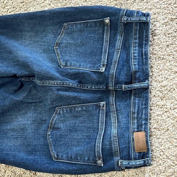 Judy Blue Kirsten Skinny Dark Wash Blue Jean Frayed Hem Size 9 Cotton Stretch - Picture 6 of 9